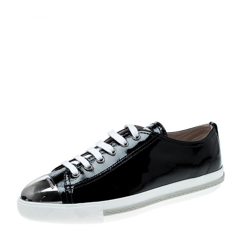 miu miu metal cap toe sneaker