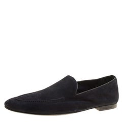 Burberry Oxford Blue Suede Dalwood Loafers Size 43