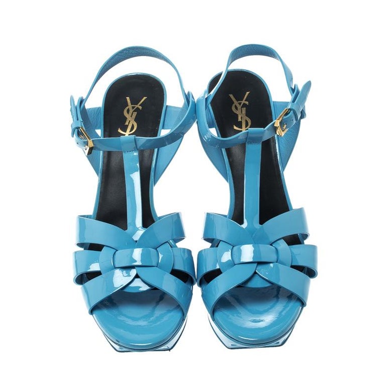 saint laurent blue heels