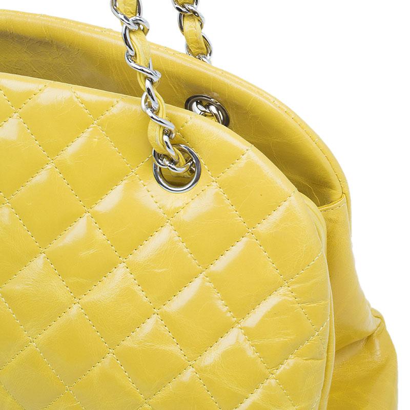 Chanel Yellow Quilted Aged Calfskin Leather Mademoiselle Bowling Bag 1