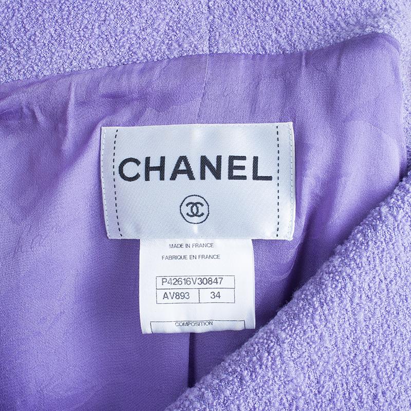 Chanel Lavender Tweed Jacket S 3