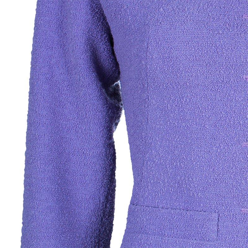 Chanel Lavender Tweed Jacket S In Excellent Condition In Dubai, Al Qouz 2