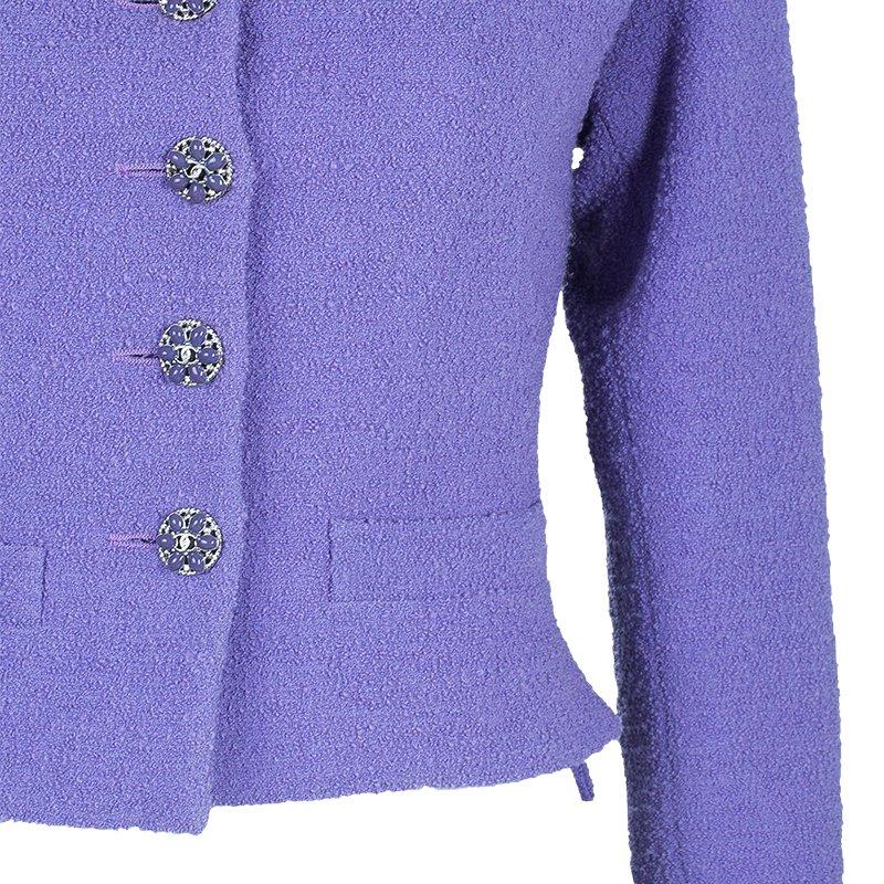 Chanel Lavender Tweed Jacket S 4