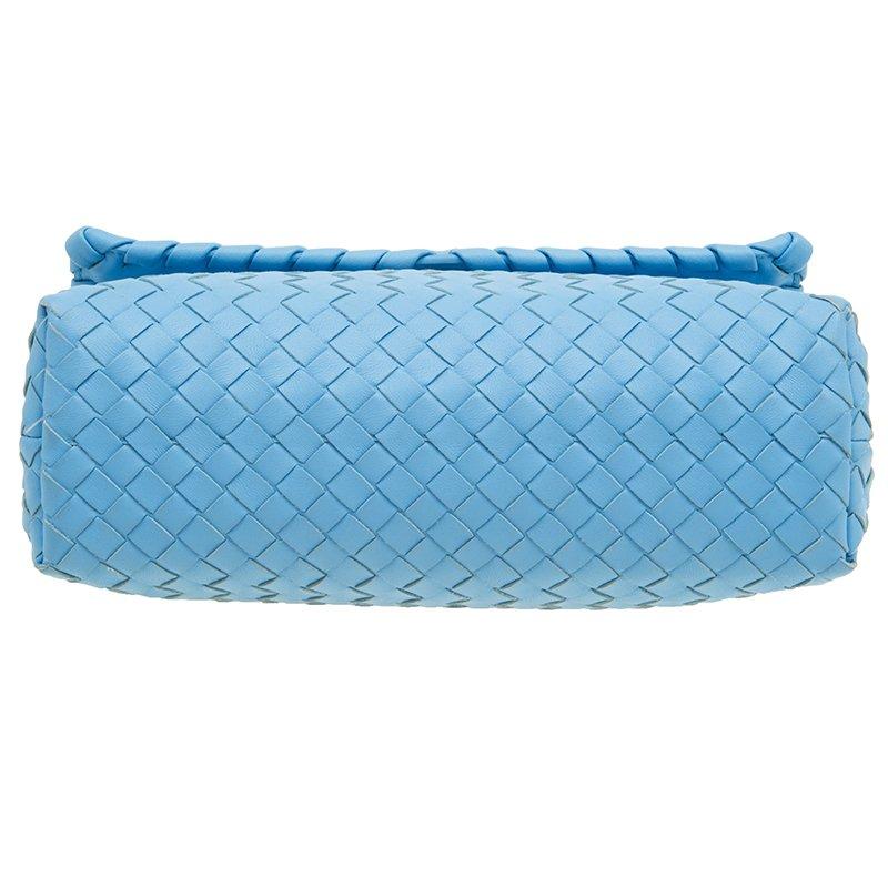 Bottega Veneta Baby Blue Intrecciato Leather Small Olimpia Top Handle Bag 4