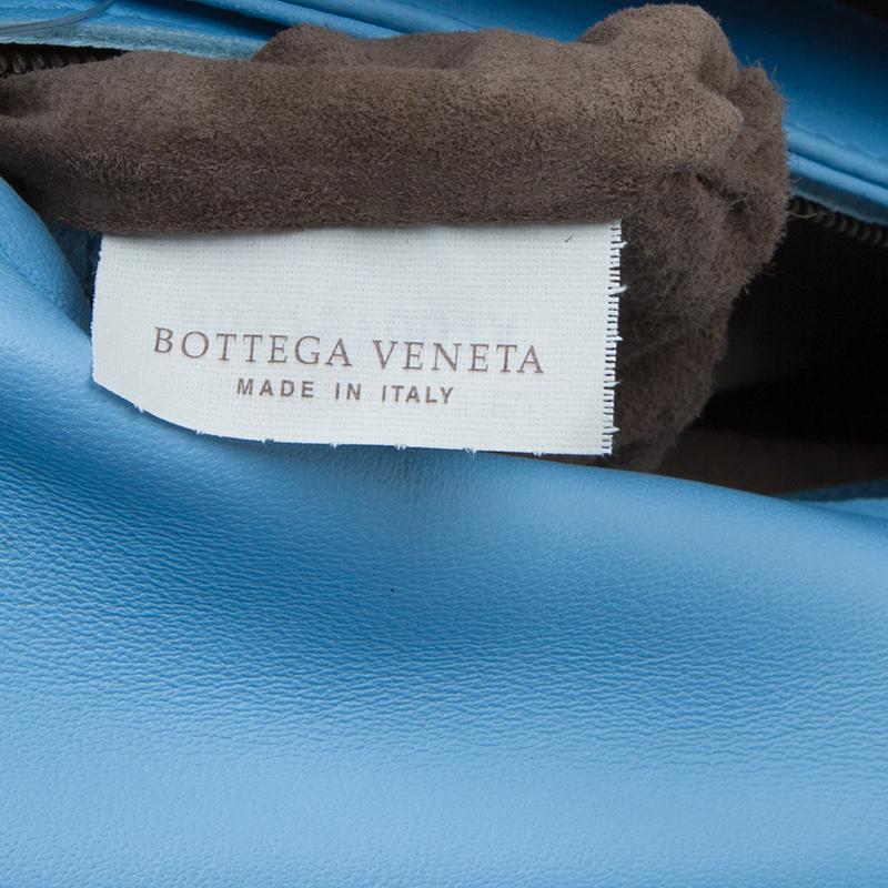 Bottega Veneta Baby Blue Intrecciato Leather Small Olimpia Top Handle Bag 10