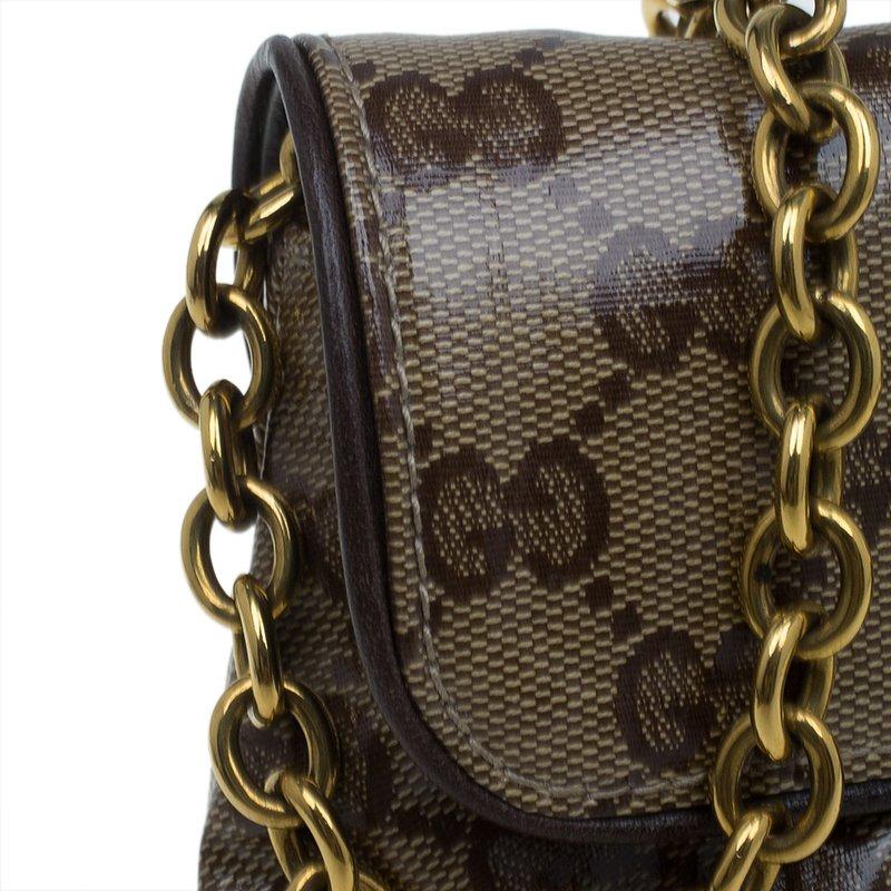 Gucci Beige GG Crystal Hysteria Evening Bag In Good Condition In Dubai, Al Qouz 2