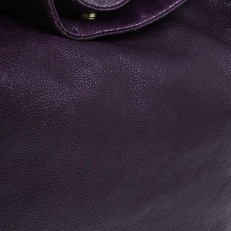 Saint Laurent Paris Purple Stingray Embossed Leather Roady Hobo 1