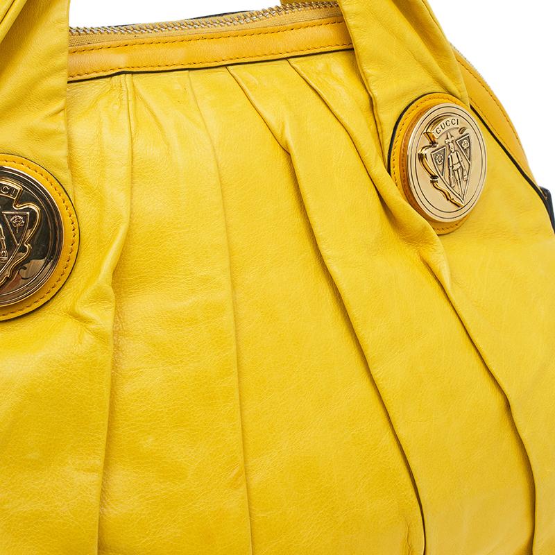 Gucci Yellow Leather Hysteria Top Handle Bag 9