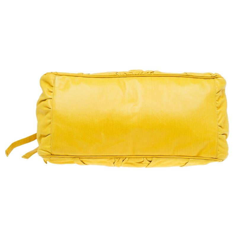 Gucci Yellow Leather Hysteria Top Handle Bag 1