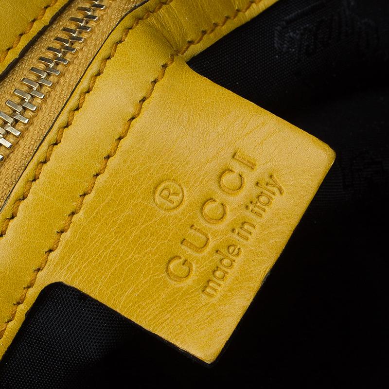Gucci Yellow Leather Hysteria Top Handle Bag 8