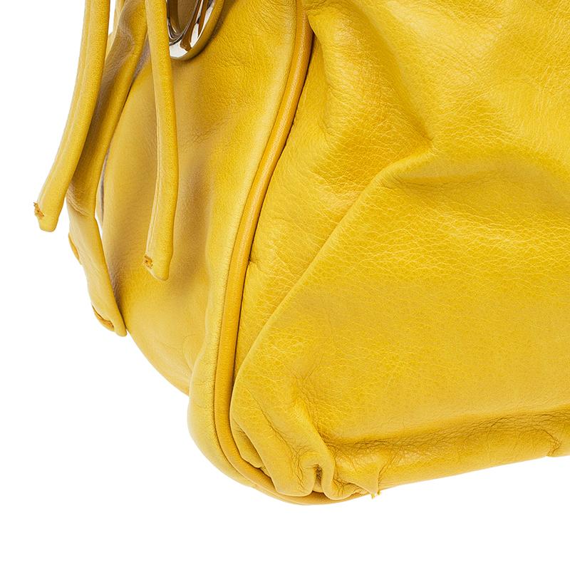 Gucci Yellow Leather Hysteria Top Handle Bag 2