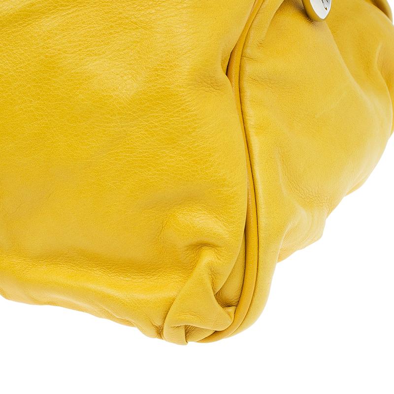 Gucci Yellow Leather Hysteria Top Handle Bag 4