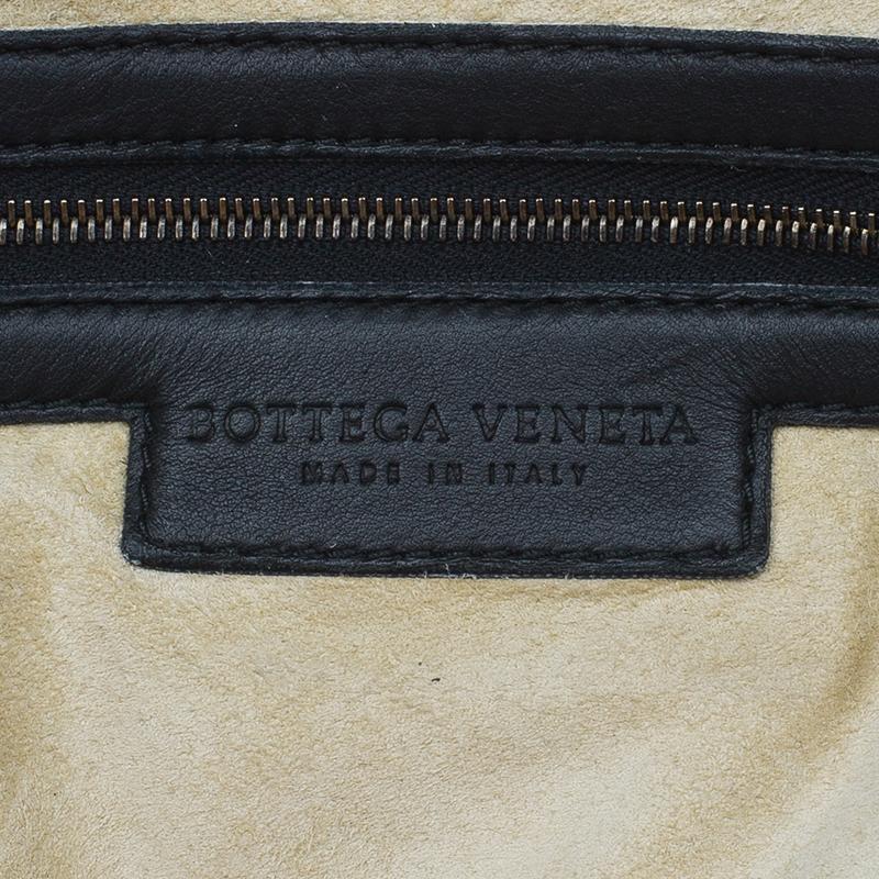 Bottega Veneta Black Nappa Intrecciato Leather Small Tote Bag 1