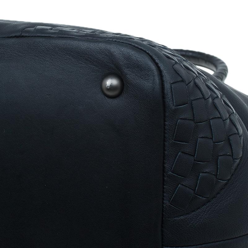 Bottega Veneta Black Nappa Intrecciato Leather Small Tote Bag 8