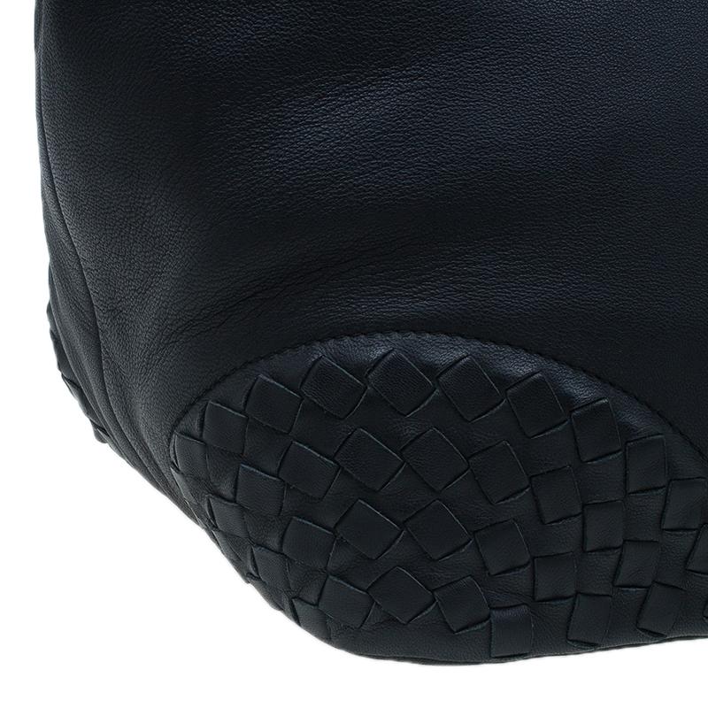 Bottega Veneta Black Nappa Intrecciato Leather Small Tote Bag 9