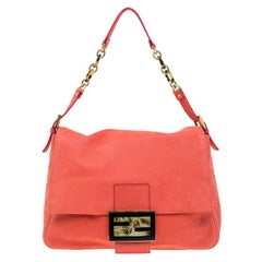 Fendi Orange Soft Leather Mama Forever Shoulder Bag