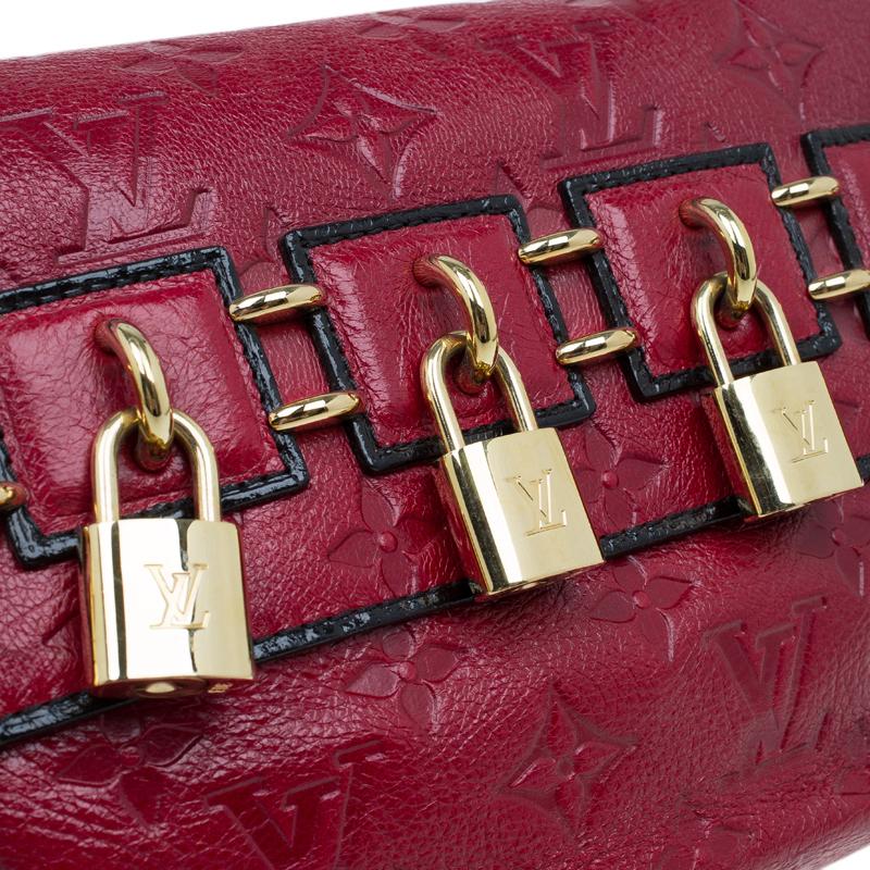 Louis Vuitton Red Monogram Leather My Deer Enigme Clutch 9