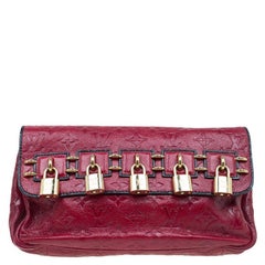 Louis Vuitton Red Monogram Leather My Deer Enigme Clutch