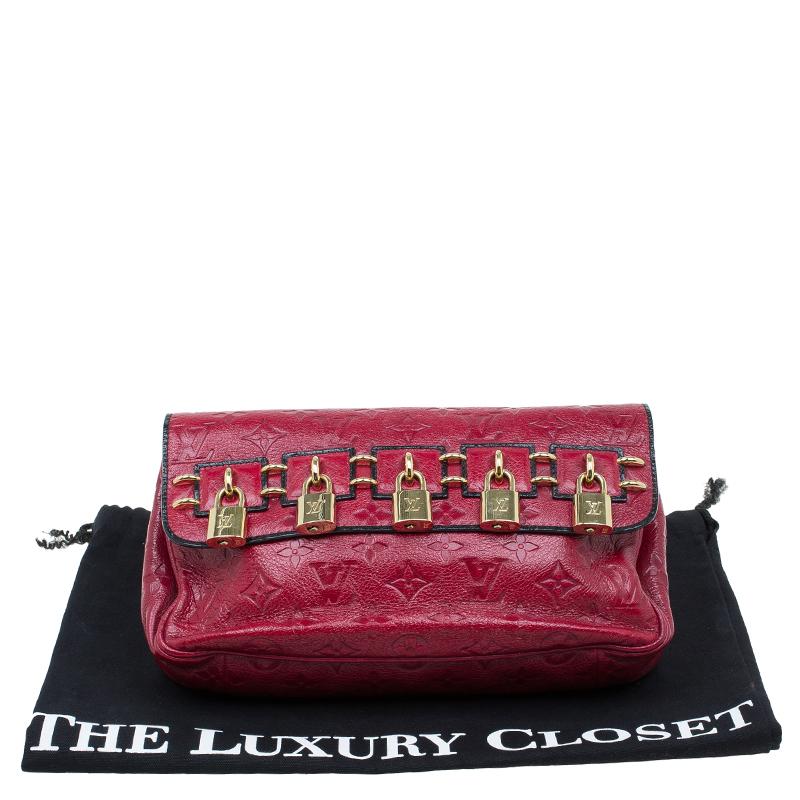 Louis Vuitton Red Monogram Leather My Deer Enigme Clutch 2
