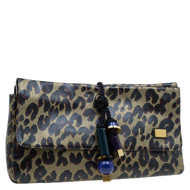 Louis Vuitton Limited Edition Leopard Nocturne African Queen Clutch In Good Condition In Dubai, Al Qouz 2