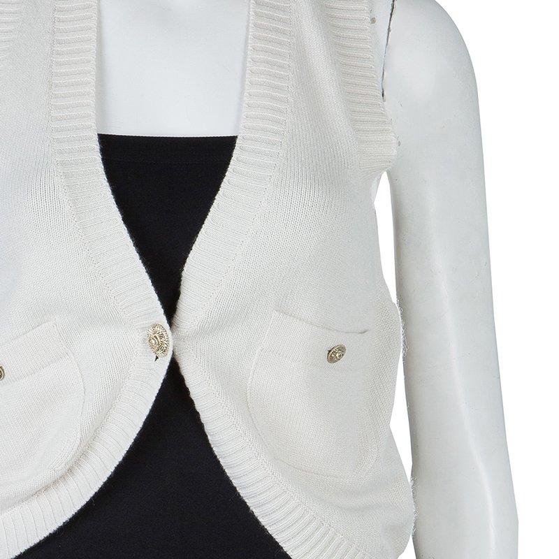 Chanel Cream Cashmere Vest S 5