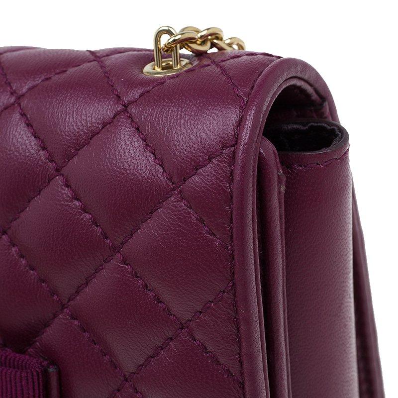 Salvatore Ferragamo Burgundy Quilted Leather Ginny Shoulder Bag 7