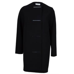 Balenciaga Black Embellished Cocoon Coat S