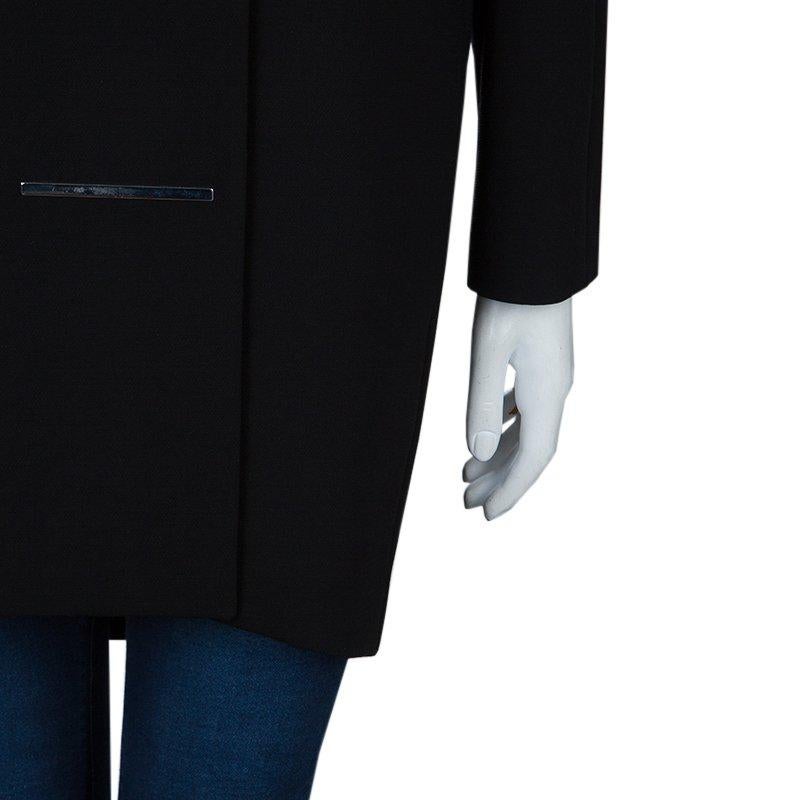 Balenciaga Black Embellished Cocoon Coat S 1