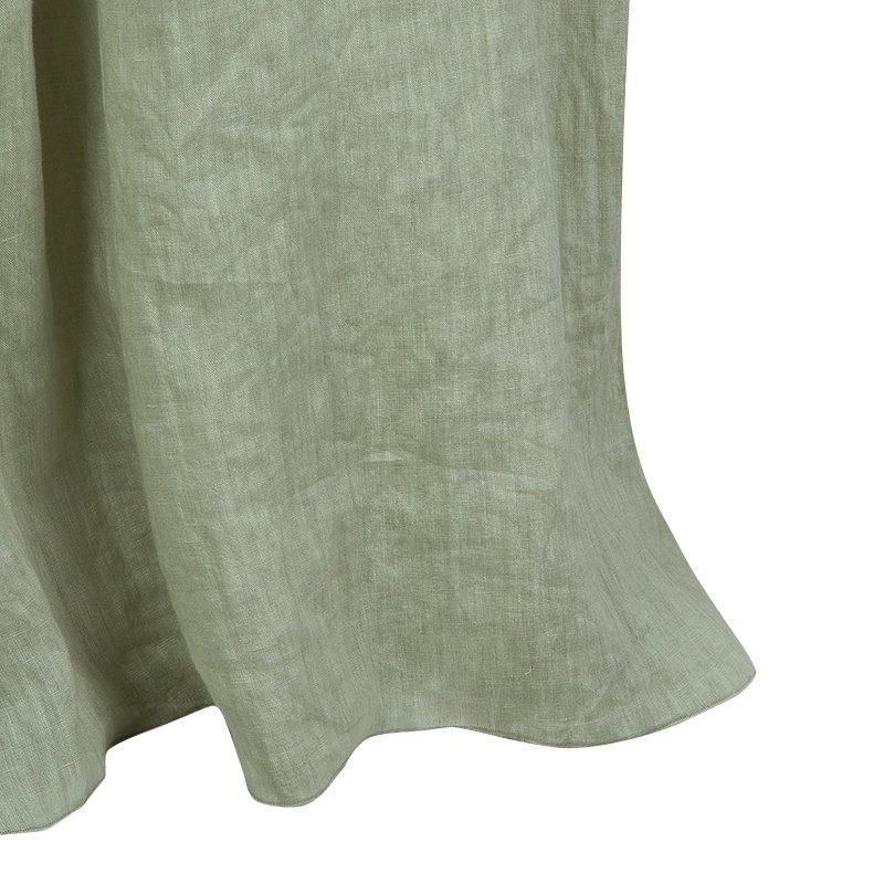 Alberta Ferretti Pistachio Green Linen Ruched Strapless Maxi Dress M 2