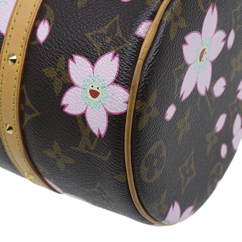 Brown Louis Vuitton Monogram Canvas Limited Edition Cherry Blossom Papillon Bag