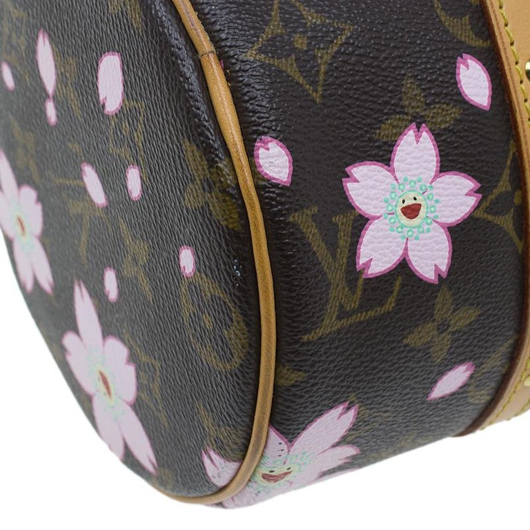 Louis Vuitton Cherry Blossom Papillon Pink Monogram Canvas Murakami Hand Bag  at 1stDibs