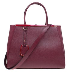 Fendi Red Saffiano Leather 2Jours Tote