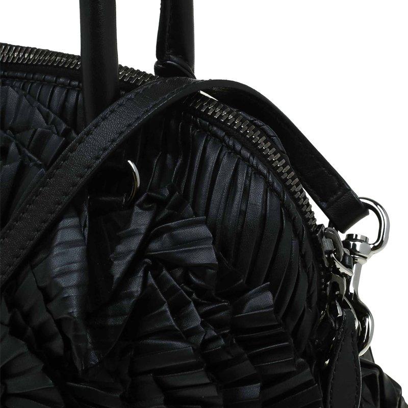 Valentino Black Leather Petale Rose Dome Bag 10
