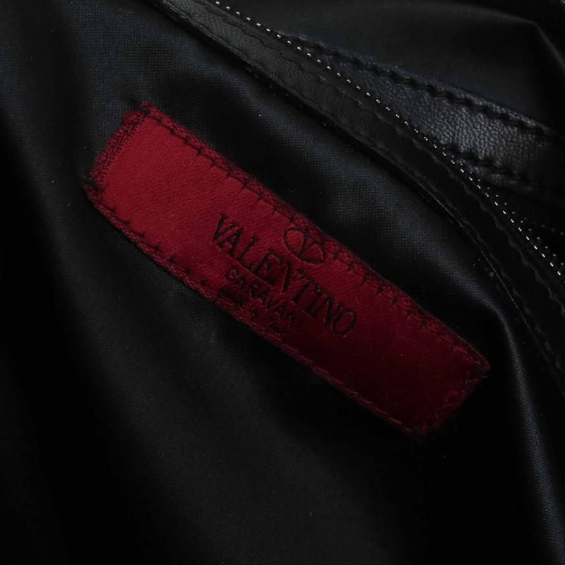 Valentino Black Leather Petale Rose Dome Bag 5