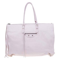 Balenciaga Pink Leather Papier A4 Tote