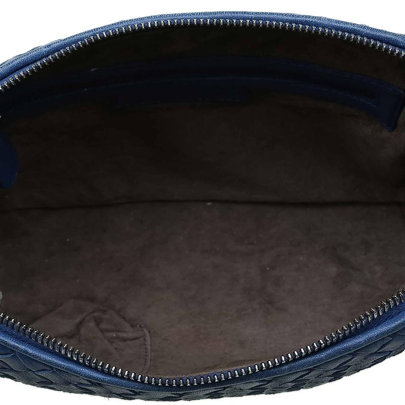 Bottega Veneta Blue Intrecciato Nappa Leather Crossbody Bag 4