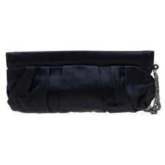 Gucci Black Satin Pop Night Wristlet Clutch
