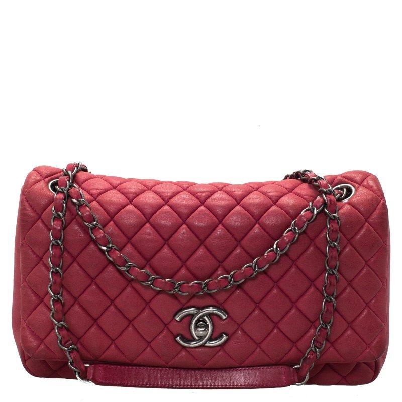 Timeless Chanel Red Quilted Iridescent Large Bubble Flap Bag LIMITED  EDITION Pony-style calfskin ref.285475 - Joli Closet