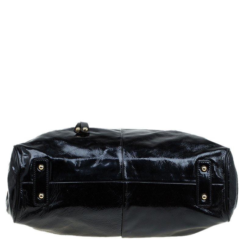 Women's Marc Jacobs Black Patent Leather Stam Satchel