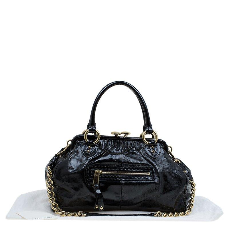 Marc Jacobs Black Patent Leather Stam Satchel 2