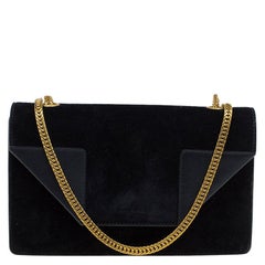 Saint Laurent Paris Black Suede Small Betty Shoulder Bag