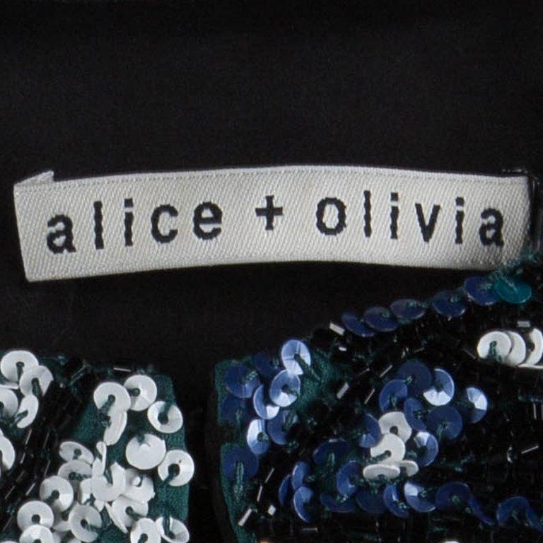 Alice + Olivia Multicolor All Over Sequin Embellished Jacket S For Sale ...
