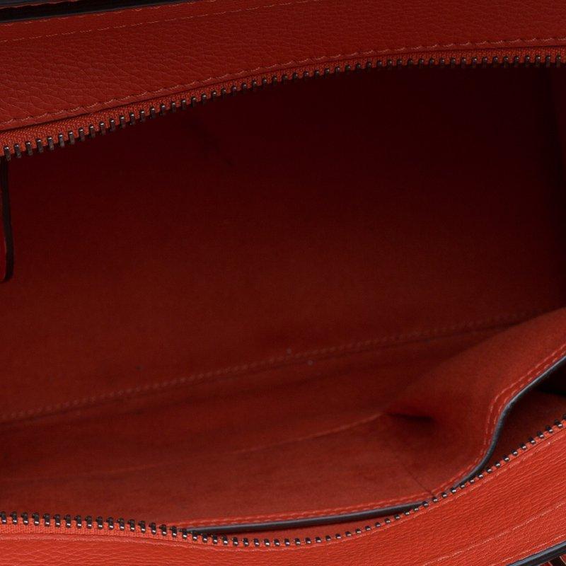 Celine Orange Leather Micro Luggage Tote 7