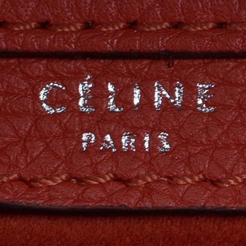Celine Orange Leather Micro Luggage Tote 3