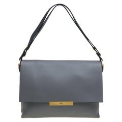 Celine Grey Leather Blade Shoulder Bag