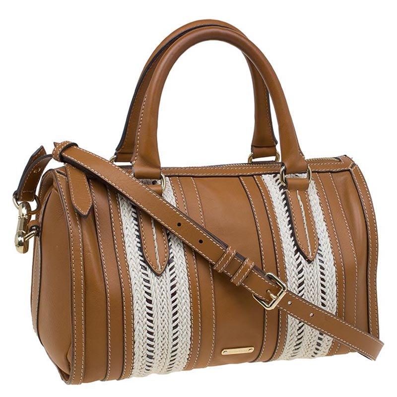 Burberry Brown Leather Rope Alchester Bowling Bag 6