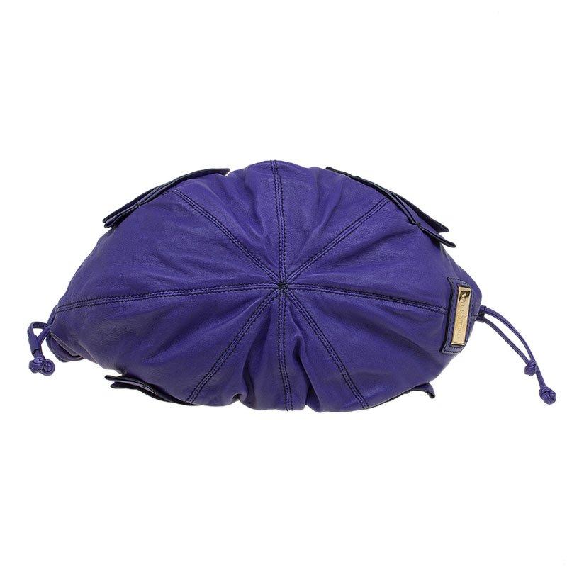 Valentino Purple Leather Ruffle Idylle Hobo 3