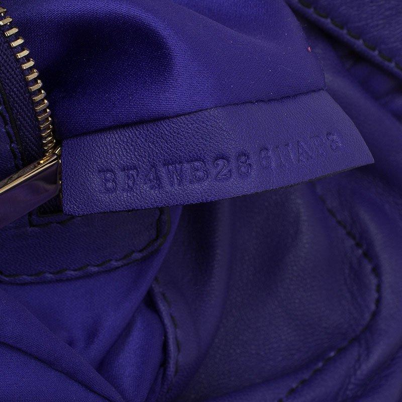 Valentino Purple Leather Ruffle Idylle Hobo 2