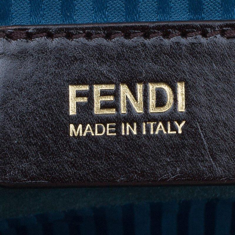 Fendi Blue Saffiano Leather 2Jours Tote 6