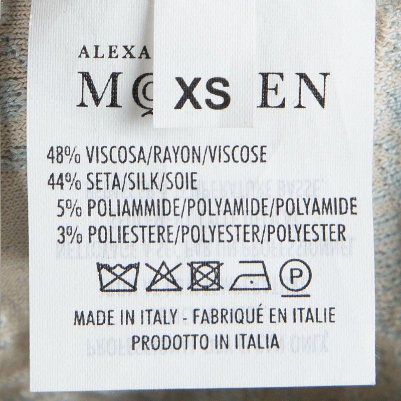 Alexander McQueen Powder Blue Floral Jacquard Knit Sleeveless Dress XS 1